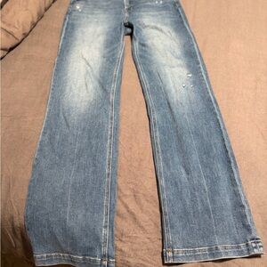 Women’s pink blush maternity  Distressed Denim Jeans